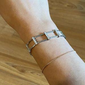 NWT Folli Follie Silver Ladder Bracelet